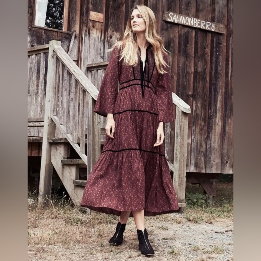 ISO ISO Doen Elix Dress Burgundy Aubergine